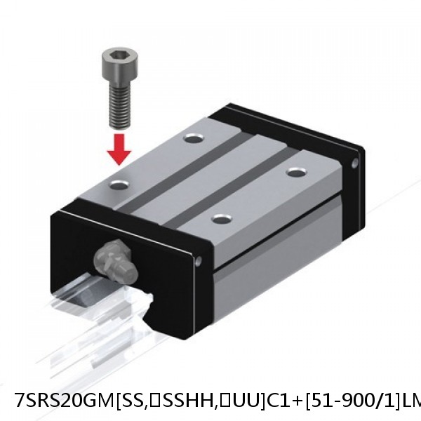 7SRS20GM[SS,​SSHH,​UU]C1+[51-900/1]LM THK Miniature Linear Guide Full Ball SRS-G Accuracy and Preload Selectable