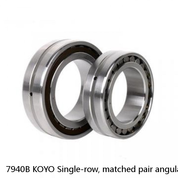7940B KOYO Single-row, matched pair angular contact ball bearings #1 small image